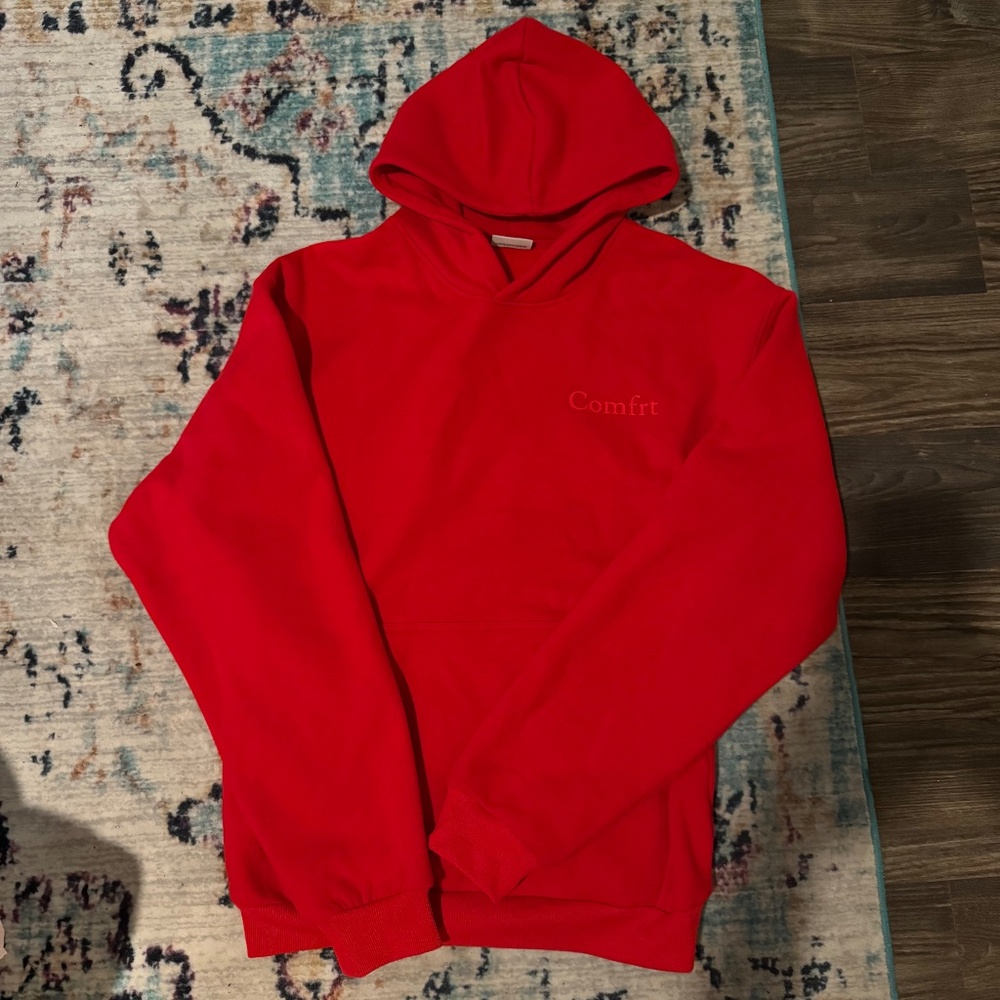 Crimson Red Comfort Hoodie